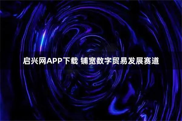 启兴网APP下载 铺宽数字贸易发展赛道