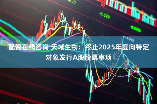 配资在线咨询 天域生物：终止2025年度向特定对象发行A股股票事项